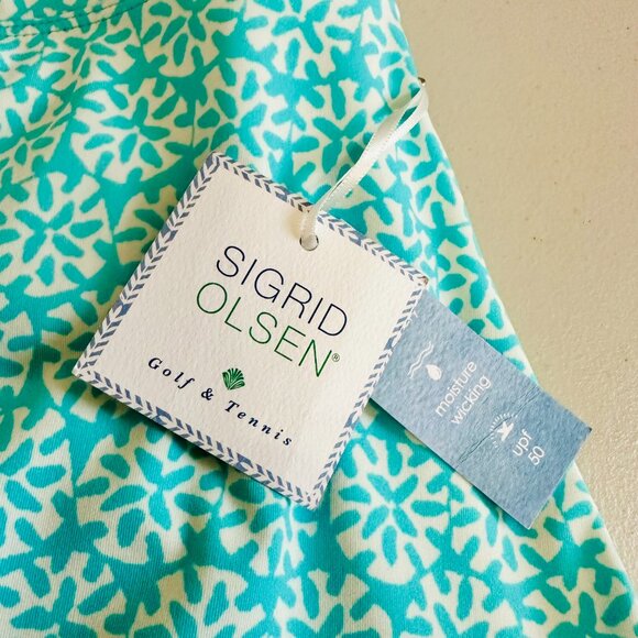 SIGRID OLSEN LIGHT GREEN GOLF AND TENNIS SPORTY PLEATED BOTTOM SKORT SKIRT XS - Picture 7 of 7